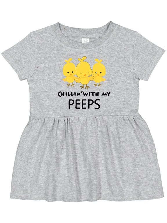 Chillin' with My Peeps Girls Baby Dress