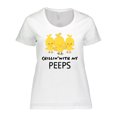 thumbnail image 1 of Inktastic Chillin' with My Peeps Women's Plus Size T-Shirt, 1 of 5