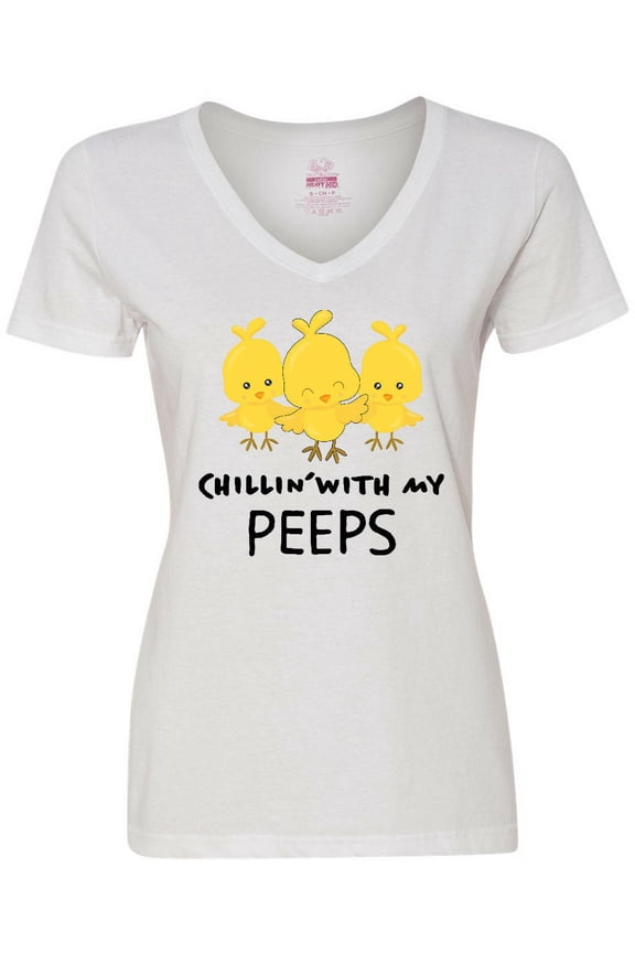 Chillin' with My Peeps Women's V-Neck T-Shirt