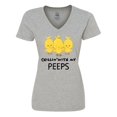 thumbnail image 1 of Inktastic Chillin' with My Peeps Women's V-Neck T-Shirt, 1 of 5