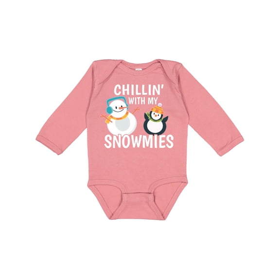 Inktastic Chillin' with My Snomies Boys or Girls Long Sleeve Baby Bodysuit