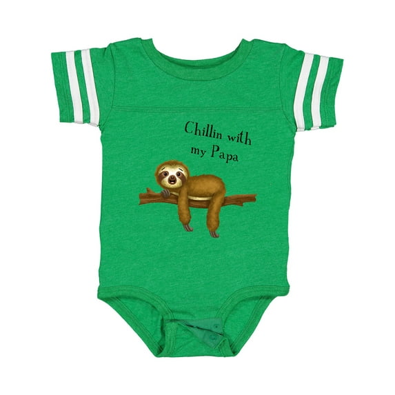 Inktastic Chillin with Papa Sloth Cute Boys Baby Bodysuit