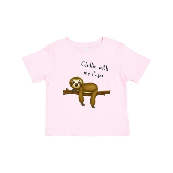 Inktastic Chillin with Papa Sloth Cute Boys Baby T-Shirt
