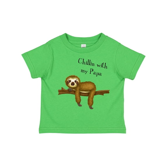 Inktastic Chillin with Papa Sloth Cute Boys Toddler T-Shirt