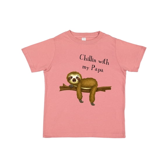 Inktastic Chillin with Papa Sloth Cute Boys Toddler T-Shirt