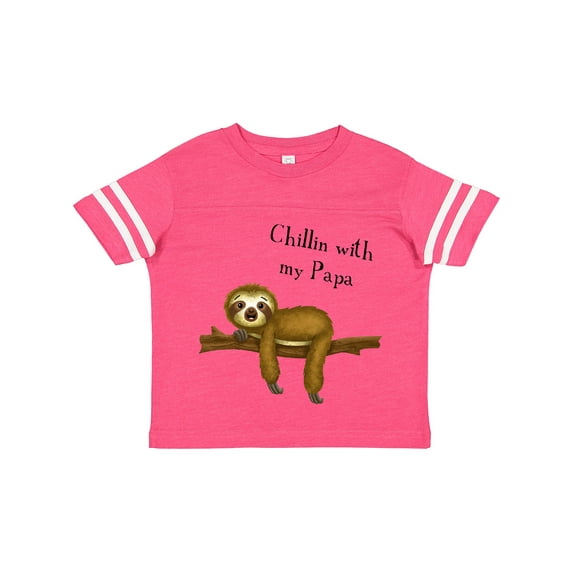 Inktastic Chillin with Papa Sloth Cute Boys Toddler T-Shirt