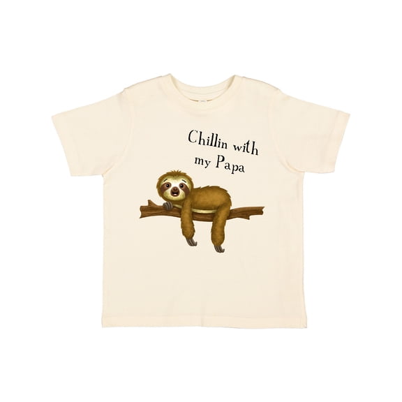Inktastic Chillin with Papa Sloth Cute Boys Toddler T-Shirt