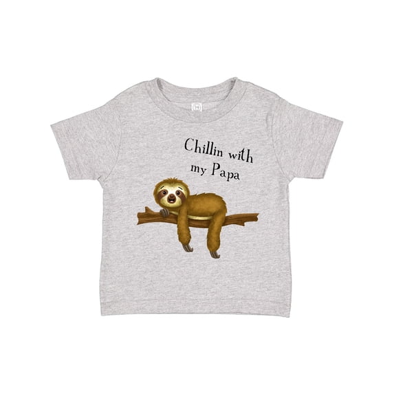 Inktastic Chillin with Papa Sloth Cute Boys Toddler T-Shirt