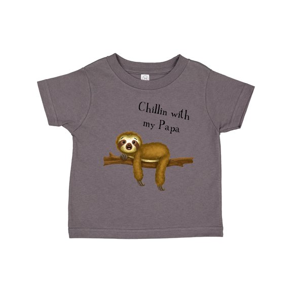 Inktastic Chillin with Papa Sloth Cute Boys Toddler T-Shirt