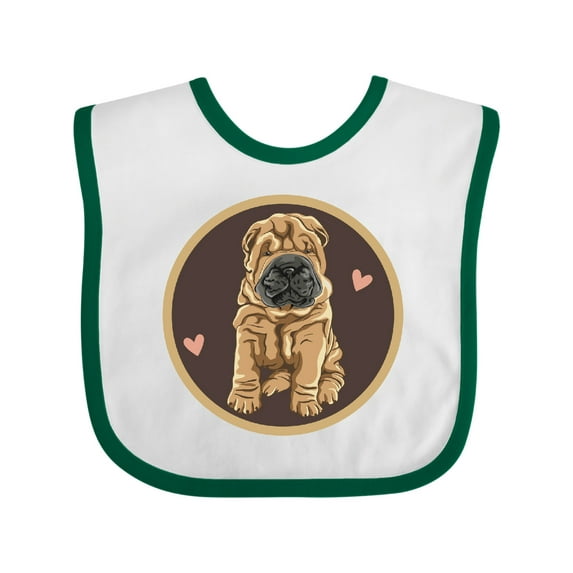 Inktastic Chinese Shar-pei Dog Art Girls Baby Bib