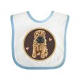 thumbnail image 1 of Inktastic Chinese Shar-pei Dog Art Girls Baby Bib, 1 of 4