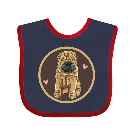 Inktastic Chinese Shar-pei Dog Art Girls Baby Bib