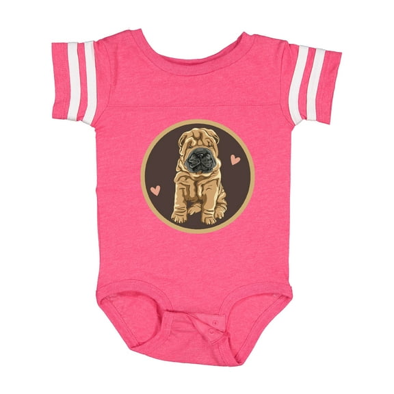 Inktastic Chinese Shar-pei Dog Art Girls Baby Bodysuit