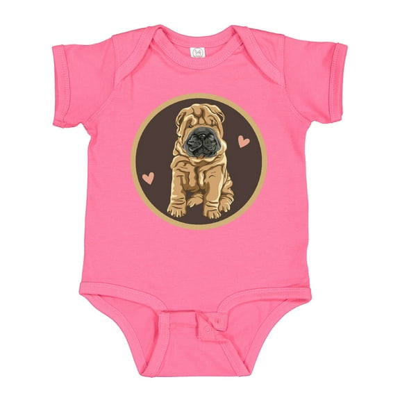 Inktastic Chinese Shar-pei Dog Art Girls Baby Bodysuit