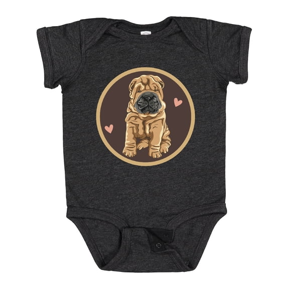 Inktastic Chinese Shar-pei Dog Art Girls Baby Bodysuit