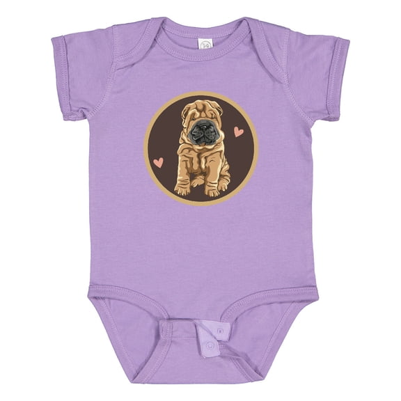 Inktastic Chinese Shar-pei Dog Art Girls Baby Bodysuit