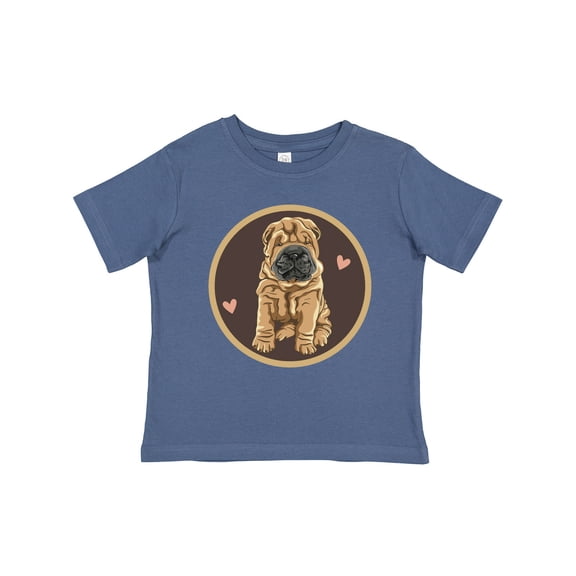 Inktastic Chinese Shar-Pei Dog Art Girls Toddler T-Shirt
