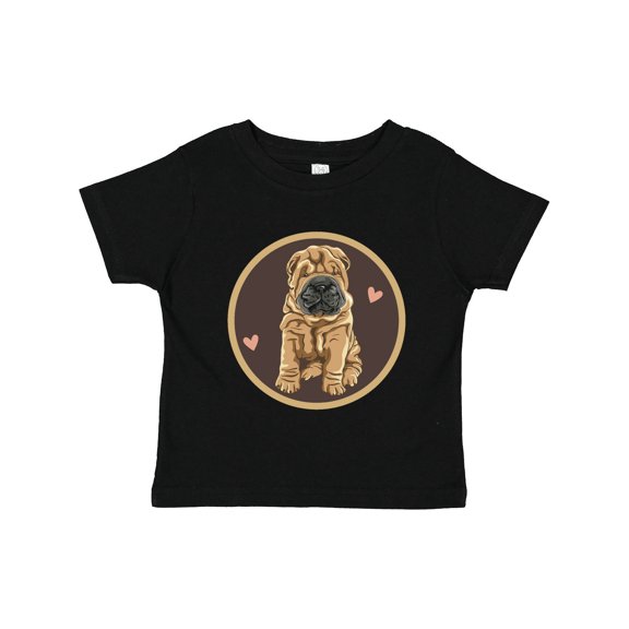 Inktastic Chinese Shar-Pei Dog Art Girls Toddler T-Shirt