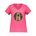 thumbnail image 1 of Inktastic Chinese Shar-Pei Dog Art Women's Plus Size V-Neck T-Shirt, 1 of 4