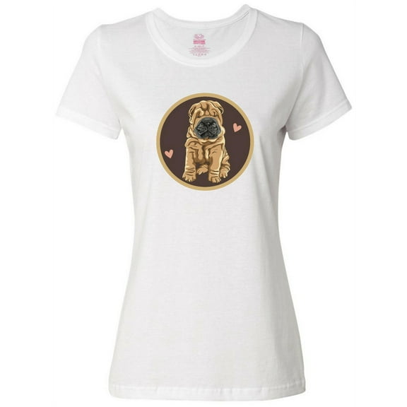 Inktastic Chinese Shar-Pei Dog Art Women's T-Shirt