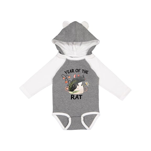 Inktastic Chinese Zodiac Year of The Rat Boys or Girls Long Sleeve Baby Bodysuit