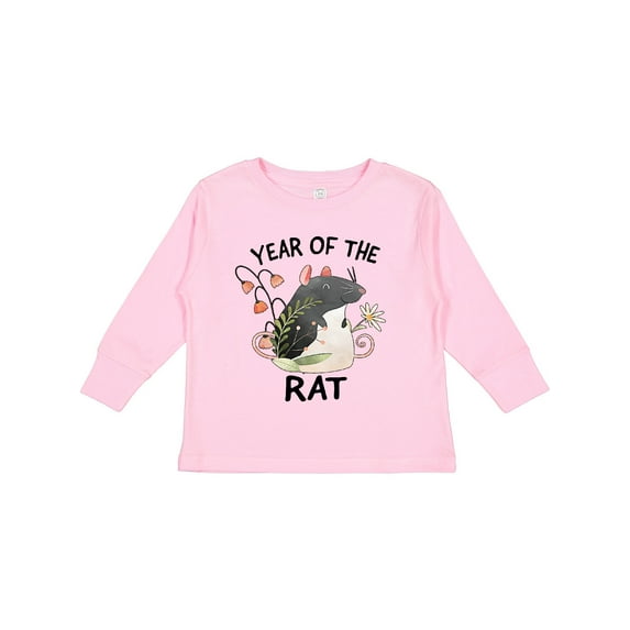 Inktastic Chinese Zodiac Year of The Rat Boys or Girls Long Sleeve Toddler T-Shirt