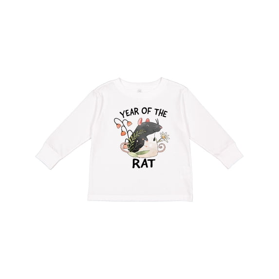 Inktastic Chinese Zodiac Year of The Rat Boys or Girls Long Sleeve Toddler T-Shirt
