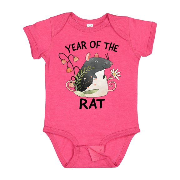 Inktastic Chinese Zodiac Year of the Rat Boys or Girls Baby Bodysuit