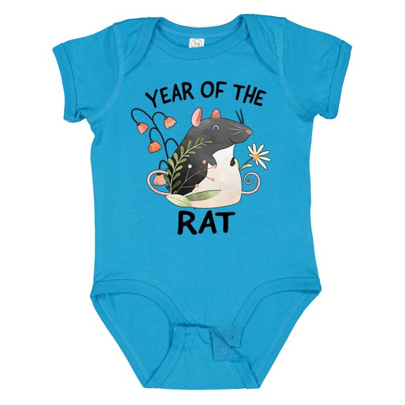 Inktastic Chinese Zodiac Year of the Rat Boys or Girls Baby Bodysuit
