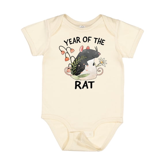 Inktastic Chinese Zodiac Year of the Rat Boys or Girls Baby Bodysuit