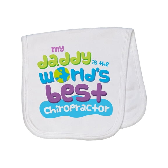 Inktastic Chiropractor Daddy Baby Burp Cloth