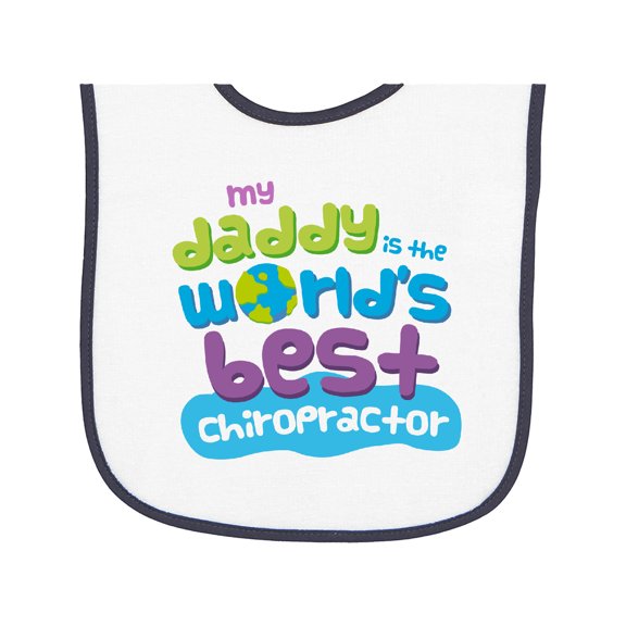 Inktastic Chiropractor Daddy Baby Terry Cloth Bib