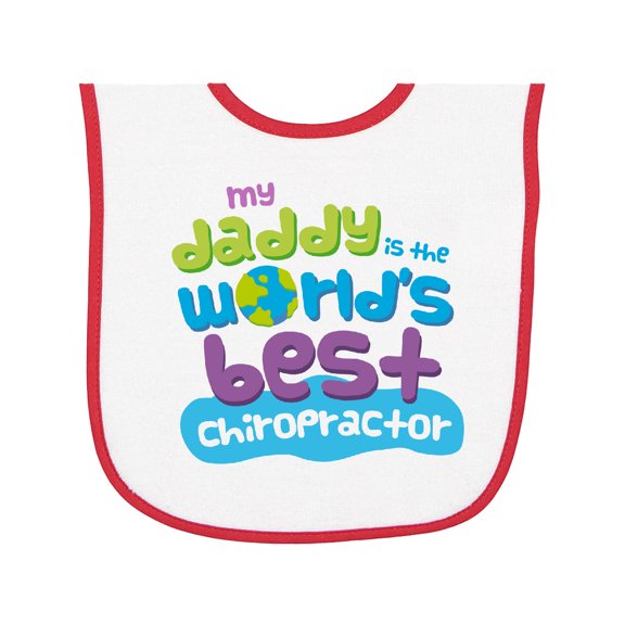 Inktastic Chiropractor Daddy Baby Terry Cloth Bib