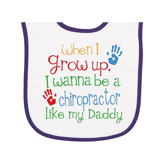 Inktastic Chiropractor Like Daddy Baby Terry Cloth Bib