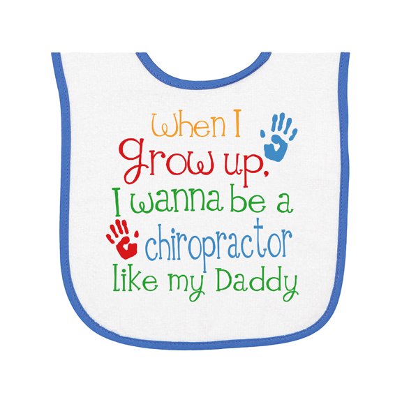 Inktastic Chiropractor Like Daddy Baby Terry Cloth Bib