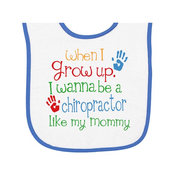 Inktastic Chiropractor Like Mommy Baby Terry Cloth Bib