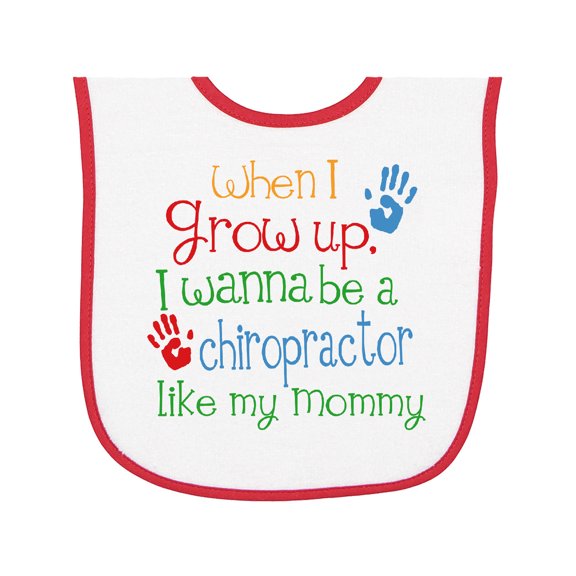 Inktastic Chiropractor Like Mommy Baby Terry Cloth Bib