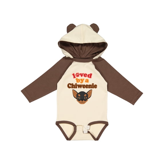 Inktastic Chiweenie Dog Gift Boys or Girls Long Sleeve Baby Bodysuit