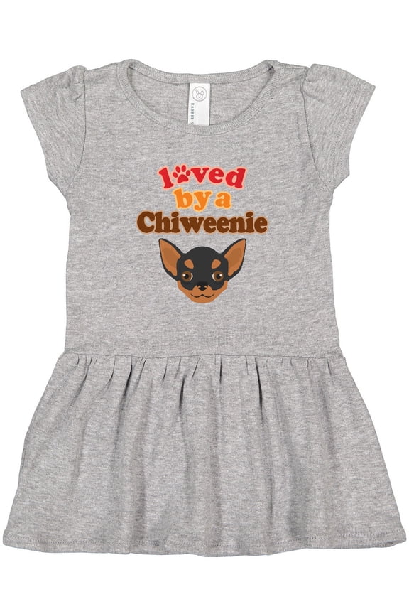 Chiweenie Dog Gift Girls Toddler Dress