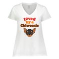 thumbnail image 1 of Inktastic Chiweenie Dog Gift Women's Plus Size V-Neck T-Shirt, 1 of 5