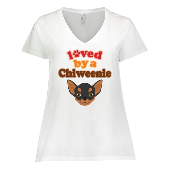 Inktastic Chiweenie Dog Gift Women's Plus Size V-Neck T-Shirt
