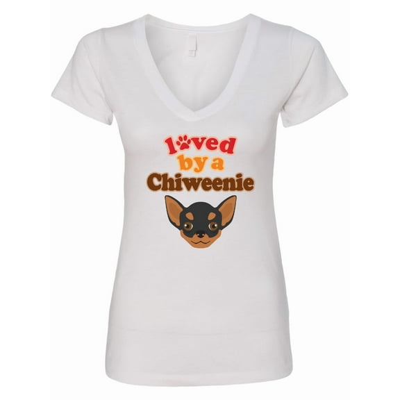 Inktastic Chiweenie Dog Women's V-Neck T-Shirt