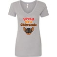 thumbnail image 1 of Inktastic Chiweenie Dog Women's V-Neck T-Shirt, 1 of 5