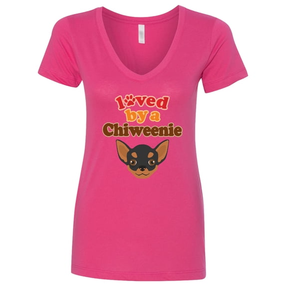 Inktastic Chiweenie Dog Women's V-Neck T-Shirt