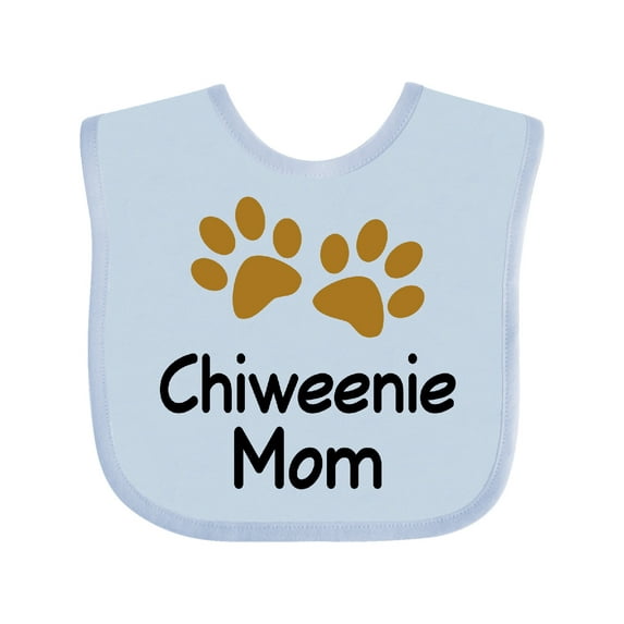Inktastic Chiweenie Mom Paw Print Girls Baby Bib