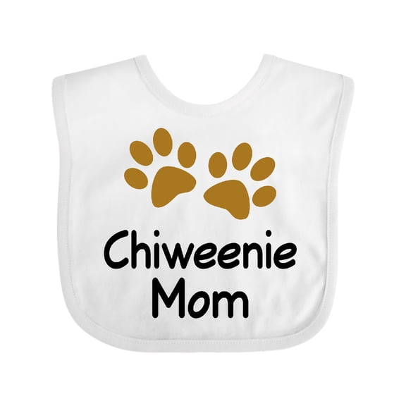 Inktastic Chiweenie Mom Paw Print Girls Baby Bib