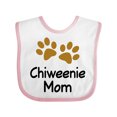 thumbnail image 1 of Inktastic Chiweenie Mom Paw Print Girls Baby Bib, 1 of 4