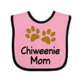 thumbnail image 1 of Inktastic Chiweenie Mom Paw Print Girls Baby Bib, 1 of 4