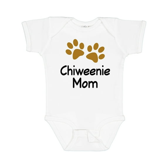 Inktastic Chiweenie Mom Paw Print Girls Baby Bodysuit