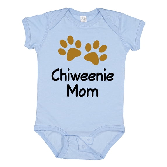 Inktastic Chiweenie Mom Paw Print Girls Baby Bodysuit